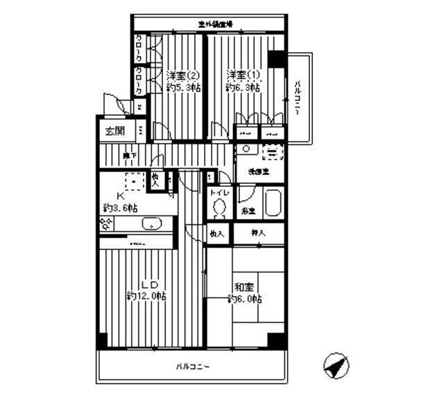 グランドール鷺沼（101） 間取り図画像