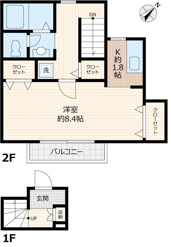 世田谷区瀬田アパート 間取り図画像