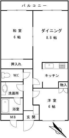 ソレイル梶ヶ谷Ⅱ（202） 間取り図画像