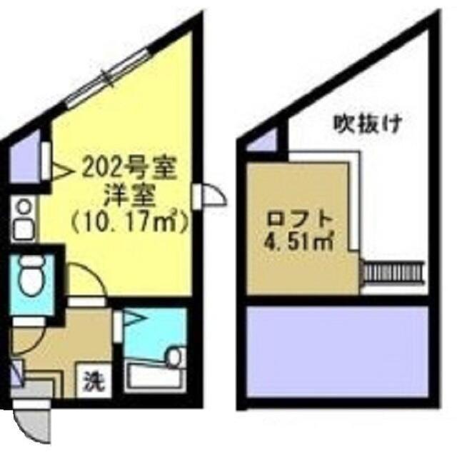 アモーレ溝の口（202） 間取り図画像