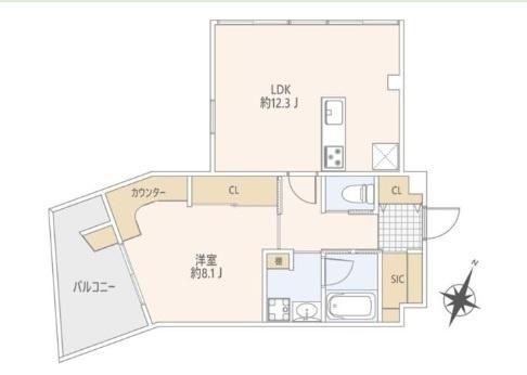 世田谷区上用賀マンション 間取り図画像