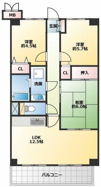 フラグランス原（501） 間取り図画像