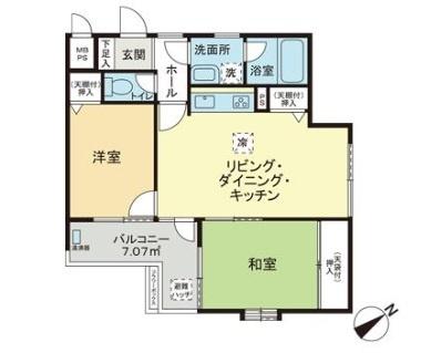 世田谷区上野毛マンション 間取り図画像