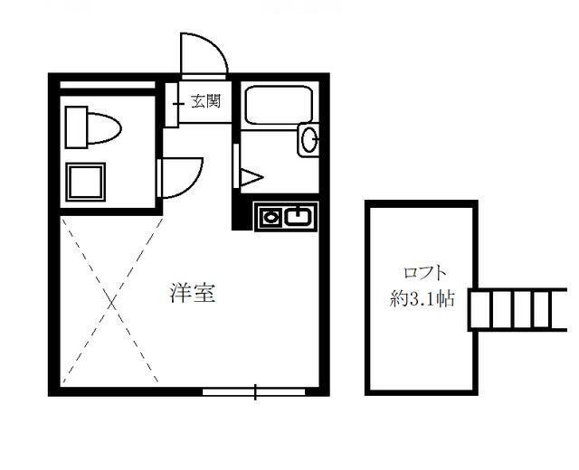ブランドール北見方（203） 間取り図画像