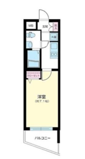 世田谷区上野毛マンション 間取り図画像