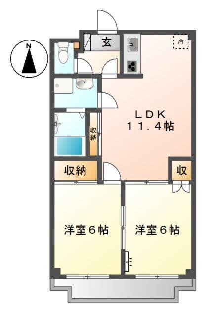 アメニティプレイス（0602） 間取り図画像