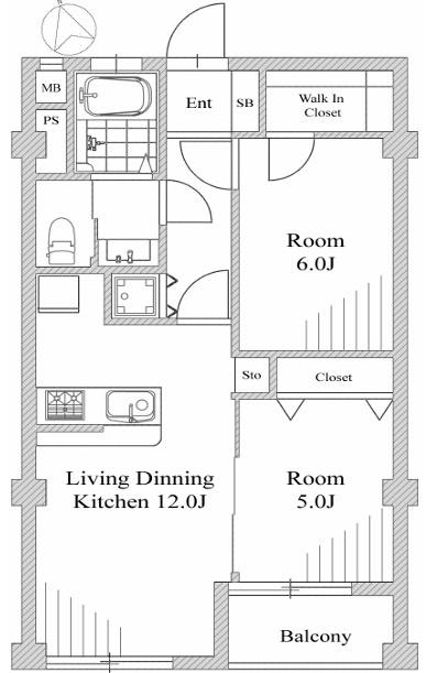用賀コーポラス 間取り図画像