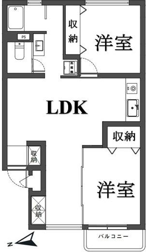 馬事公苑南サンハイツ 間取り図画像