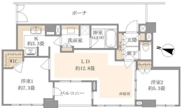 用賀パークハウス 間取り図画像