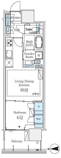 グランドシティタワー月島（523） 間取り図画像