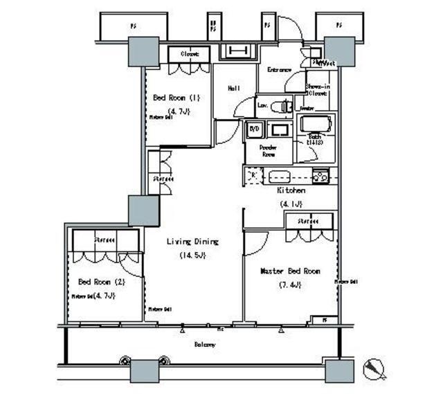 ＴＨＥ　ＴＯＫＹＯ　ＴＯＷＥＲＳ　ＭＩＤＴＯＷＥＲ（629） 間取り図画像