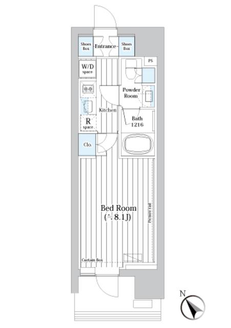 ライオンズフォーシア築地ステーション（203） 間取り図画像