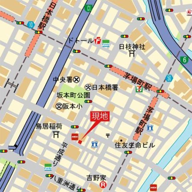 パークキューブ茅場町（403） 地形図・案内図