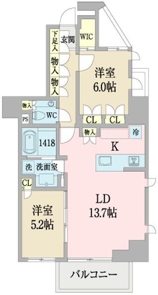 プレミスト代々木公園パークフロント（603） 間取り図画像
