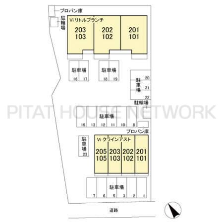 Ｖｉ・リトルブランチ 外観写真2 駐車場含む配置図