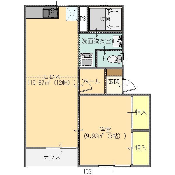 コーポカシオペア（103） 間取り図画像