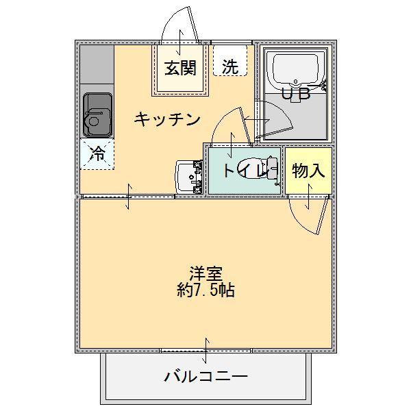 あづみコーポ（103） 間取り図画像
