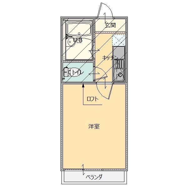 ウォールデン成島　弐番館（206） 間取り図画像
