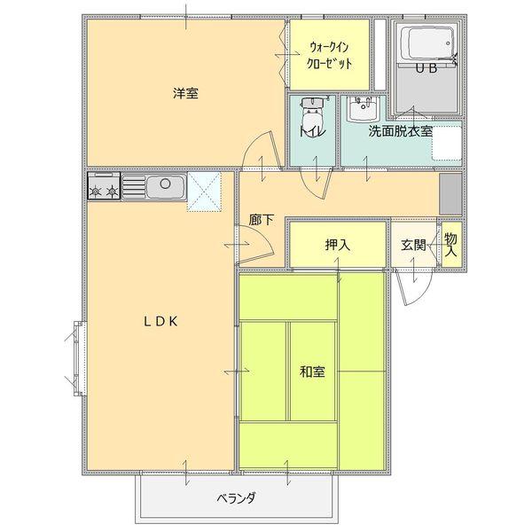 ラッフルズコート（B102） 間取り図画像