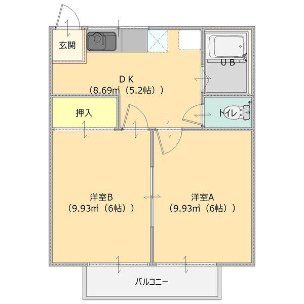 コーポ関口（A-5） 間取り図画像