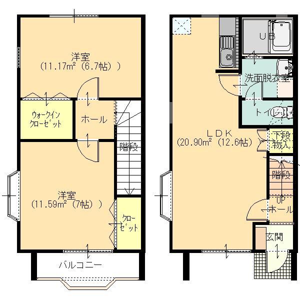 エスペランサ２１　Ａ棟（A-5） 間取り図画像
