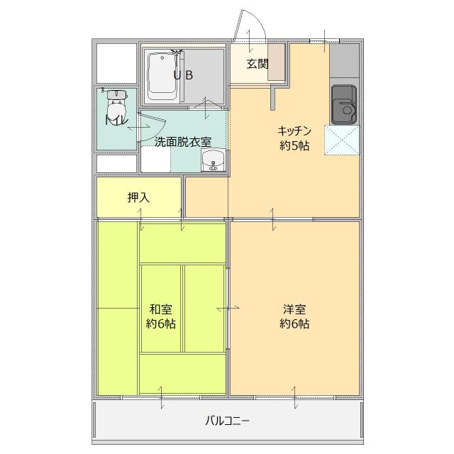 美原ハイツ（105） 間取り図画像