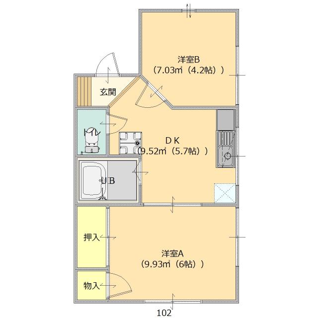 サンコーポ（102） 間取り図画像