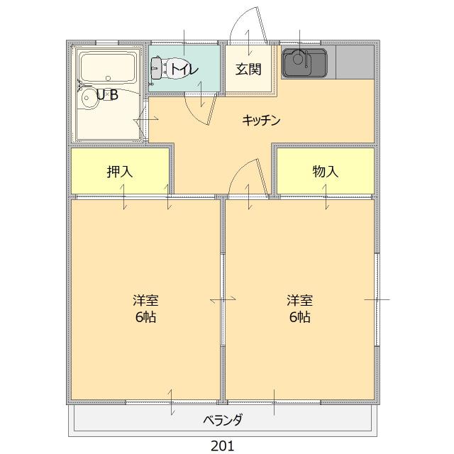 グリーン赤坂（202） 間取り図画像