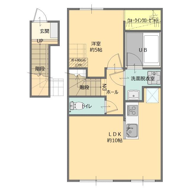 太田市高林西町アパート 間取り図画像