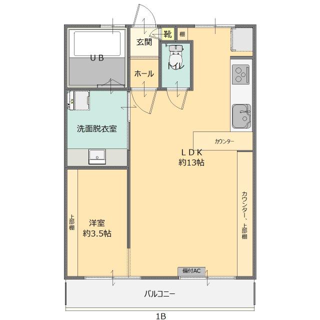 太田市内ケ島町アパート 間取り図画像