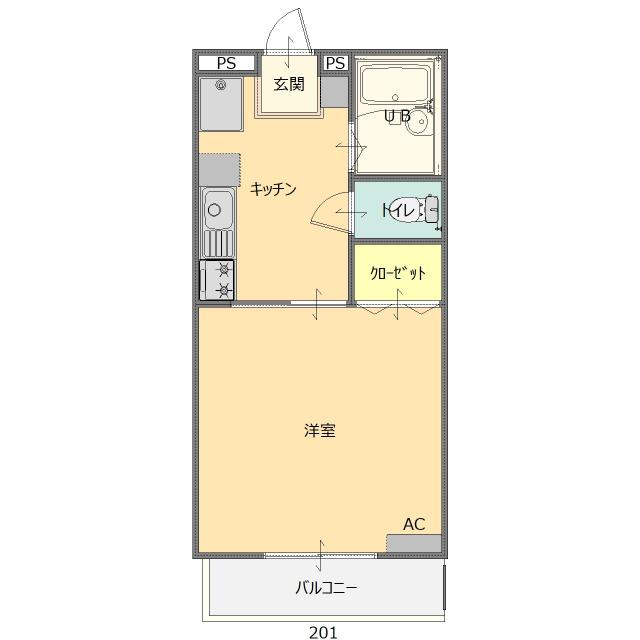 テラルージュ協栄（101） 間取り図画像