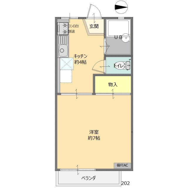 クローバーハウス（202） 間取り図画像