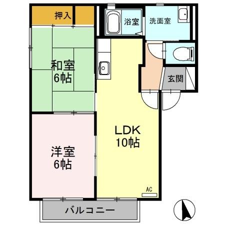 ポートストーク　Ｃ（202） 間取り図画像