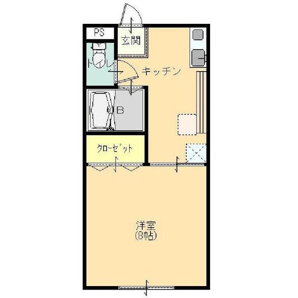 西ハイツＢ棟（207） 間取り図画像