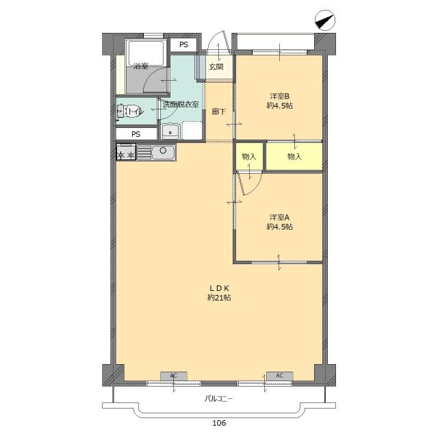 泉南マンション（106） 間取り図画像
