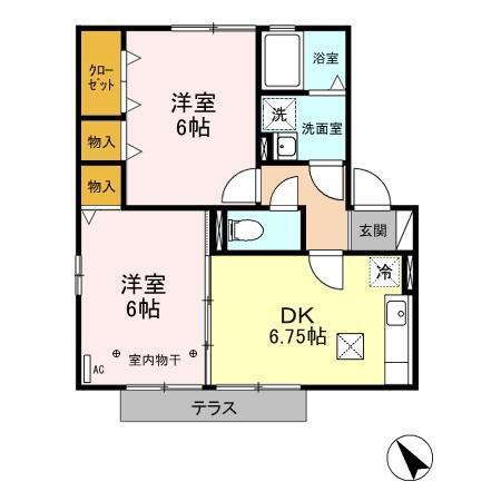 アーバン コート　Ａ/Ｂ/Ｃ/Ｄ（B102） 間取り図画像