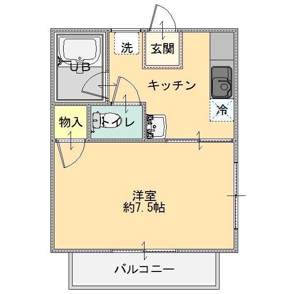 あづみコーポ（205） 間取り図画像