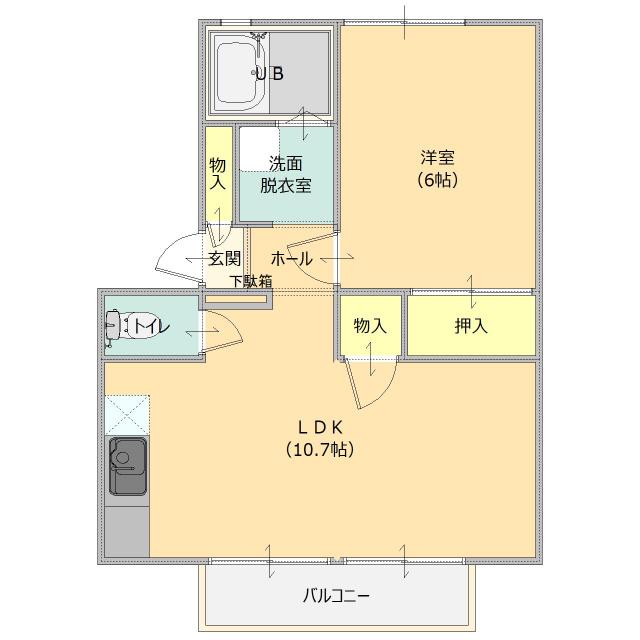 サンパーク（A201） 間取り図画像