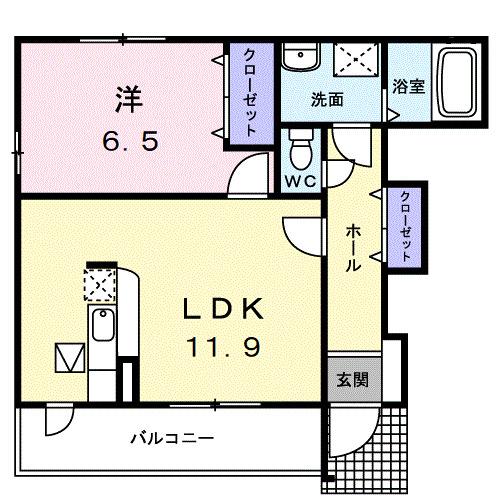 スターハイツＡ（101） 間取り図画像