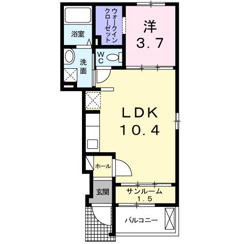 クレビステＡ（102） 間取り図画像