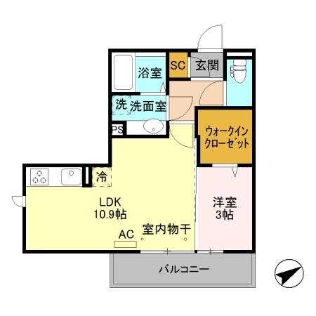 レジデンス リアン（205） 間取り図画像