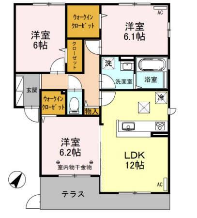 アクセル　イースト（102） 間取り図画像