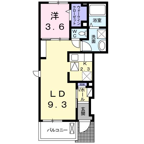 ルピナス・リバーＡ（101） 間取り図画像