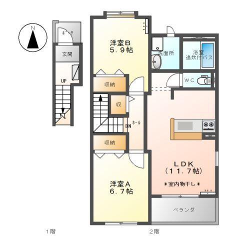 クレアＫ 間取り図画像