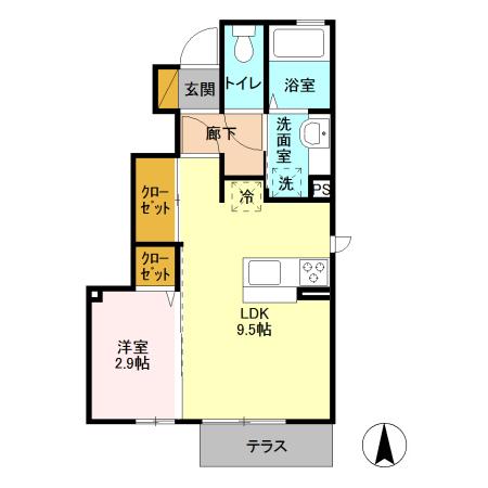 グラン ソレイユ（101） 間取り図画像