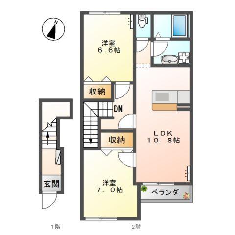 スクラム　Ａ 間取り図画像