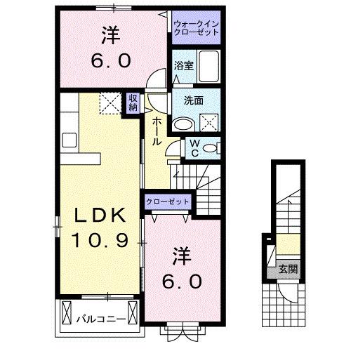 ペアシティールネッサンス（201） 間取り図画像