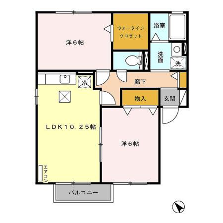 メゾン リベルテ　Ａ/Ｂ（A103） 間取り図画像