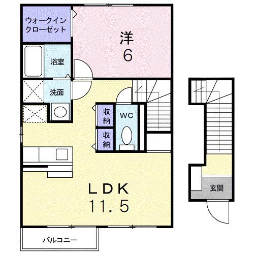 アウスレーゼⅠ（201） 間取り図画像