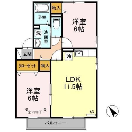 エクセレンテ･マシュー　Ａ/Ｂ（A201） 間取り図画像